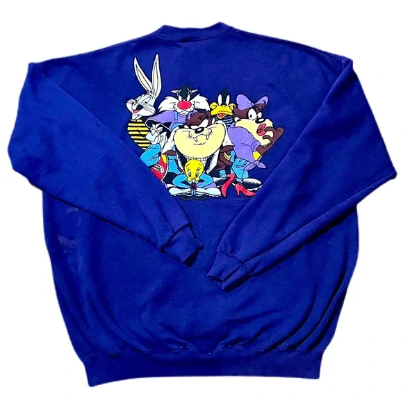 Vintage 90s off-brand Looney Tunes sweater 2X - Picture 3 of 5